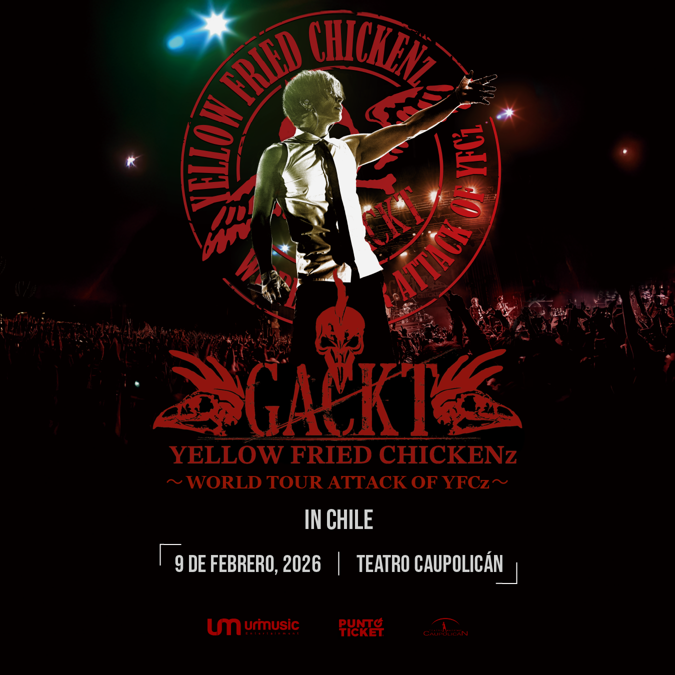 Junto a Yellow Fried Chickenz: Gackt programa su debut en Chile